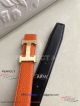 Perfect Replica Hermes Orange Leather Belt Gold Buckle 32 MM Ladies Belt (1)_th.jpg